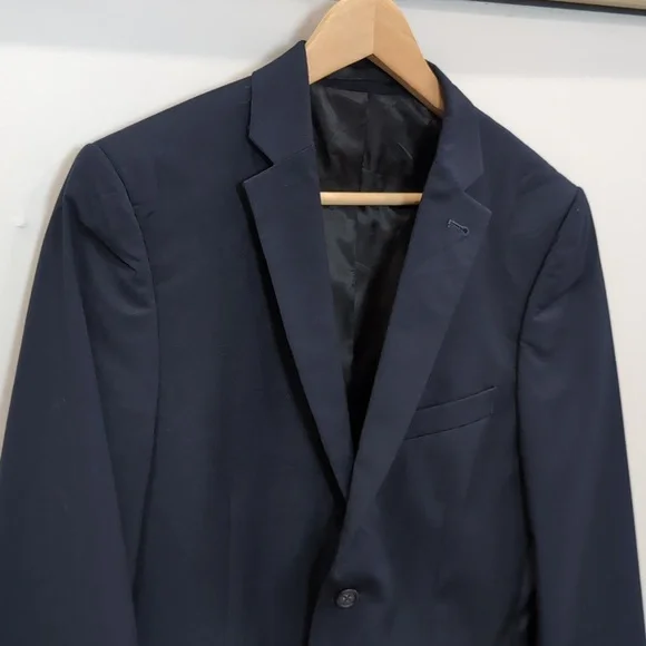 1670 | Men's Dark Navy Johnny Slim Fit Button Up Blazer - Picture 2 of 7